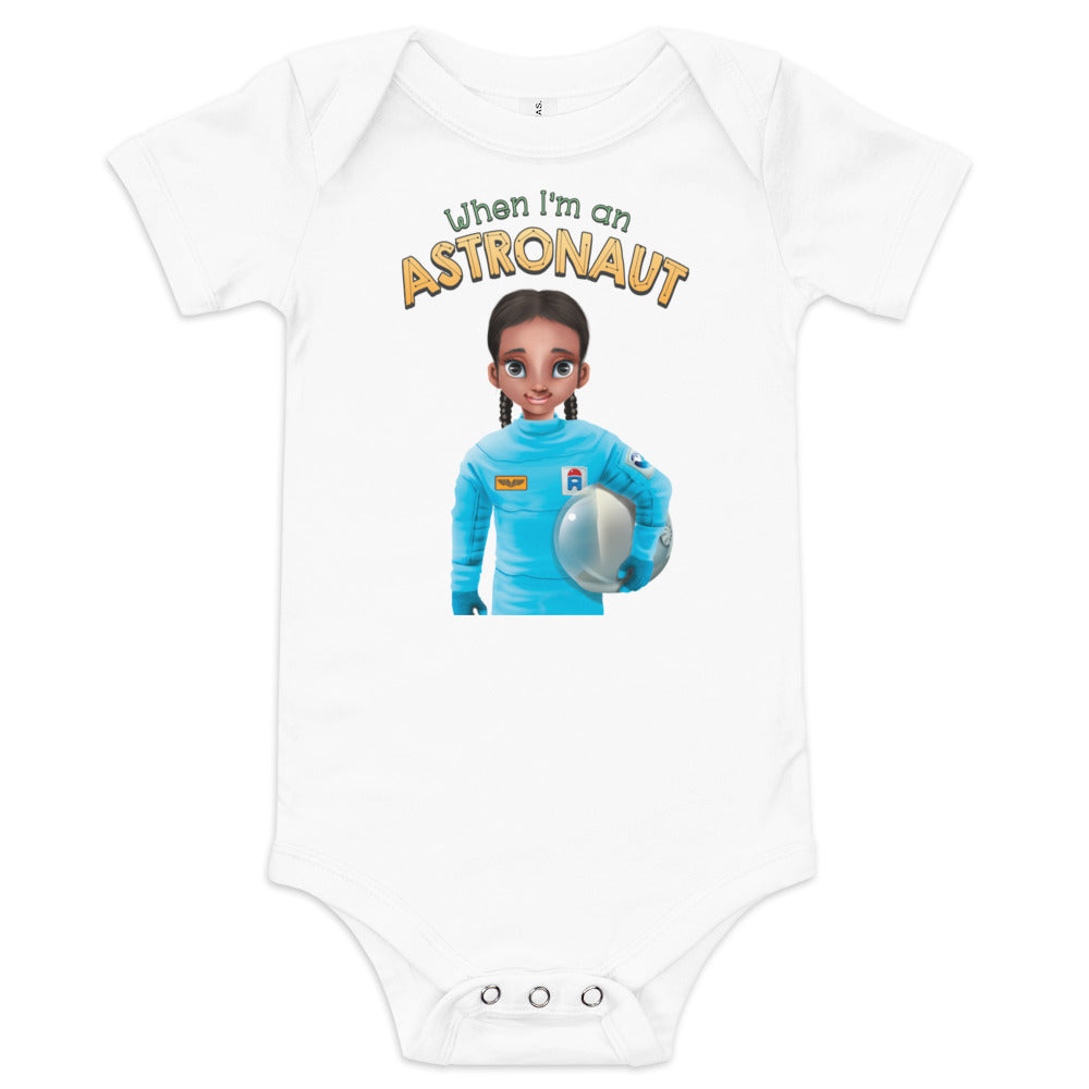 cute astronaut space STEM 100% cotton baby body suit one-piece