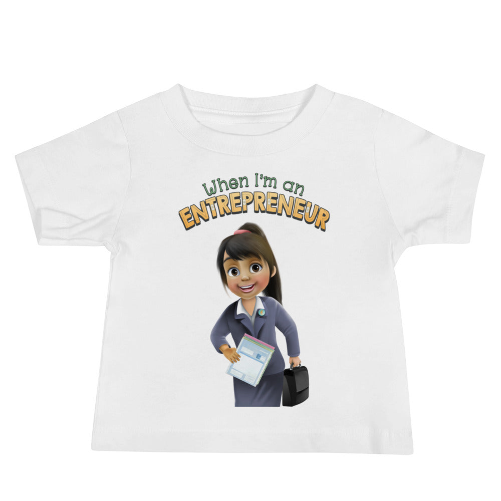 cute entrepreneur business girl boss baby 100% cotton T-shirt