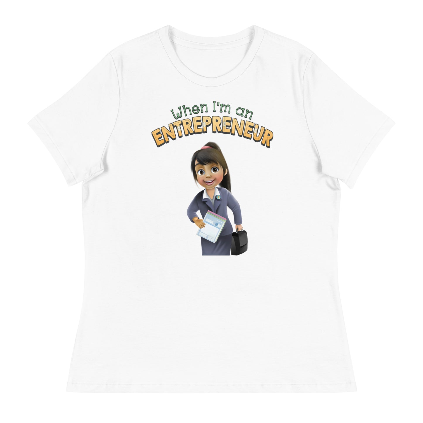 cute entrepreneur business girl boss women's 100% cotton T-shirt