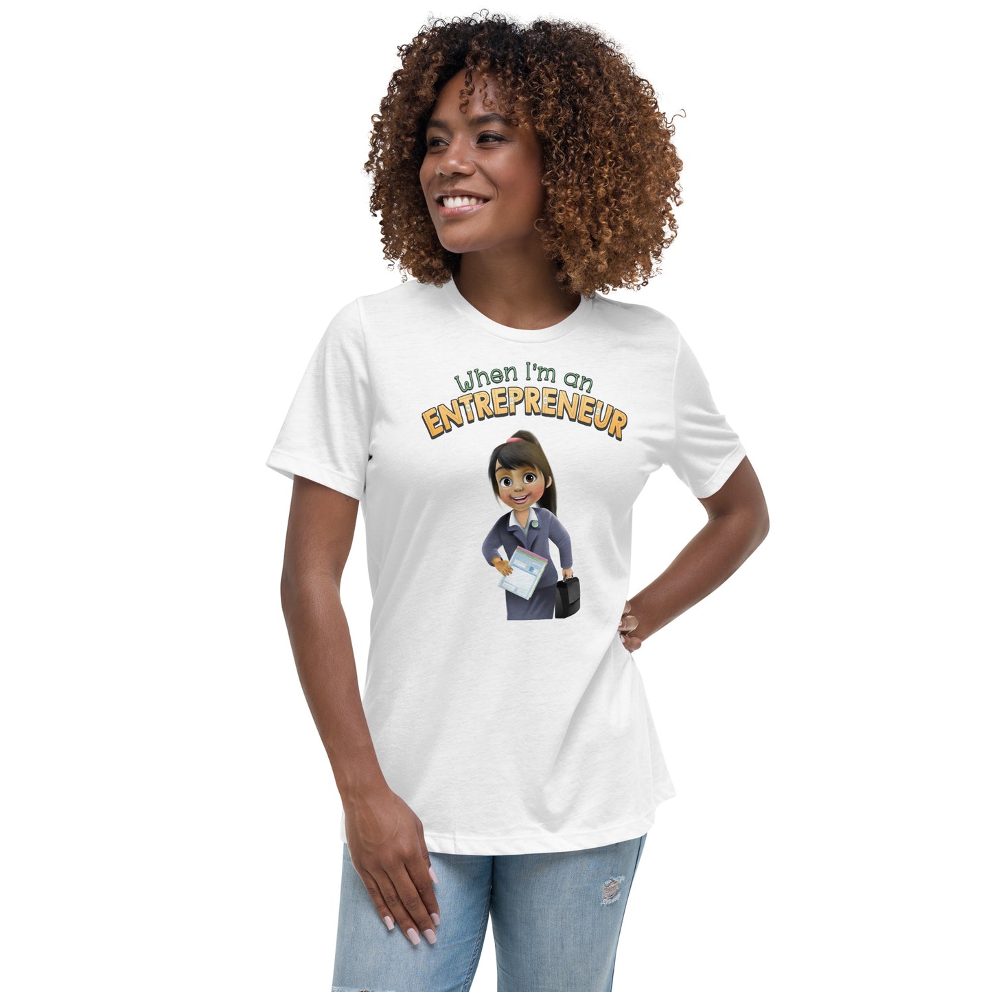 cute entrepreneur business girl boss women's 100% cotton T-shirt