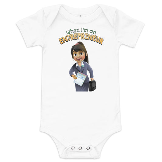 cute entrepreneur business girl boss baby bodysuit one-pieice