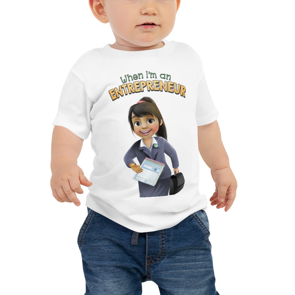 cute entrepreneur business girl boss baby 100% cotton T-shirt