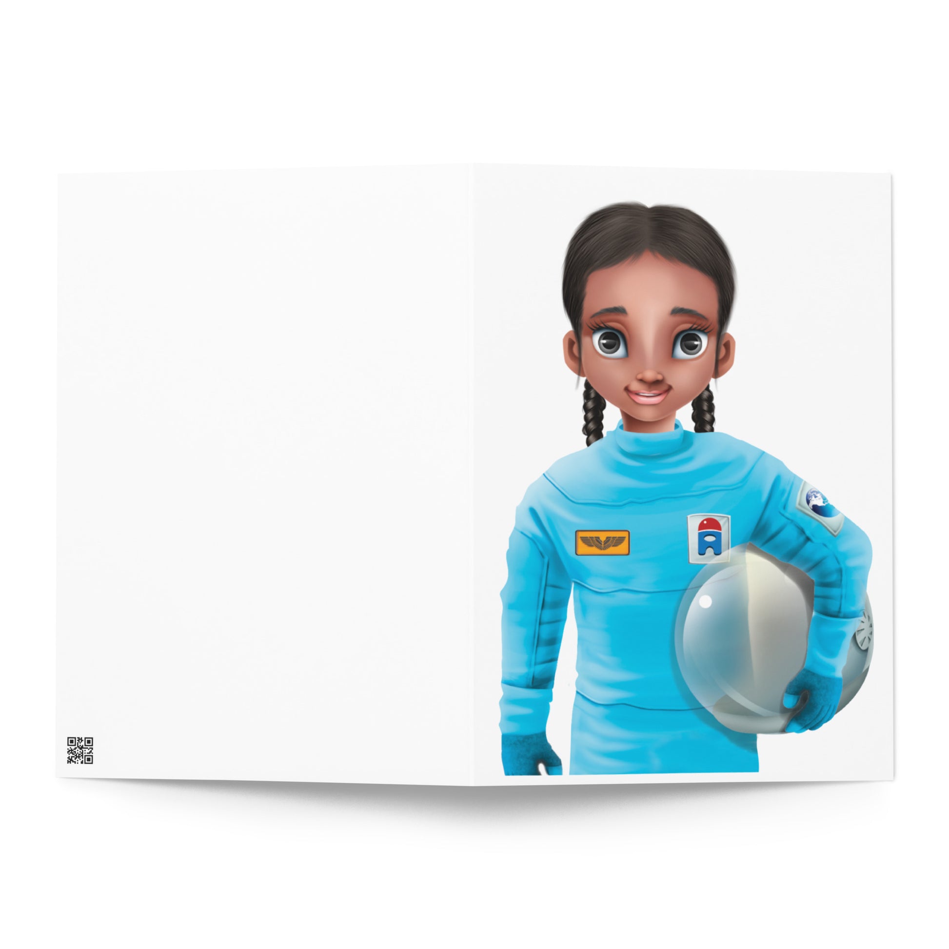 The best inspirational graduation card for a future female astronaut, space or STEM worker.