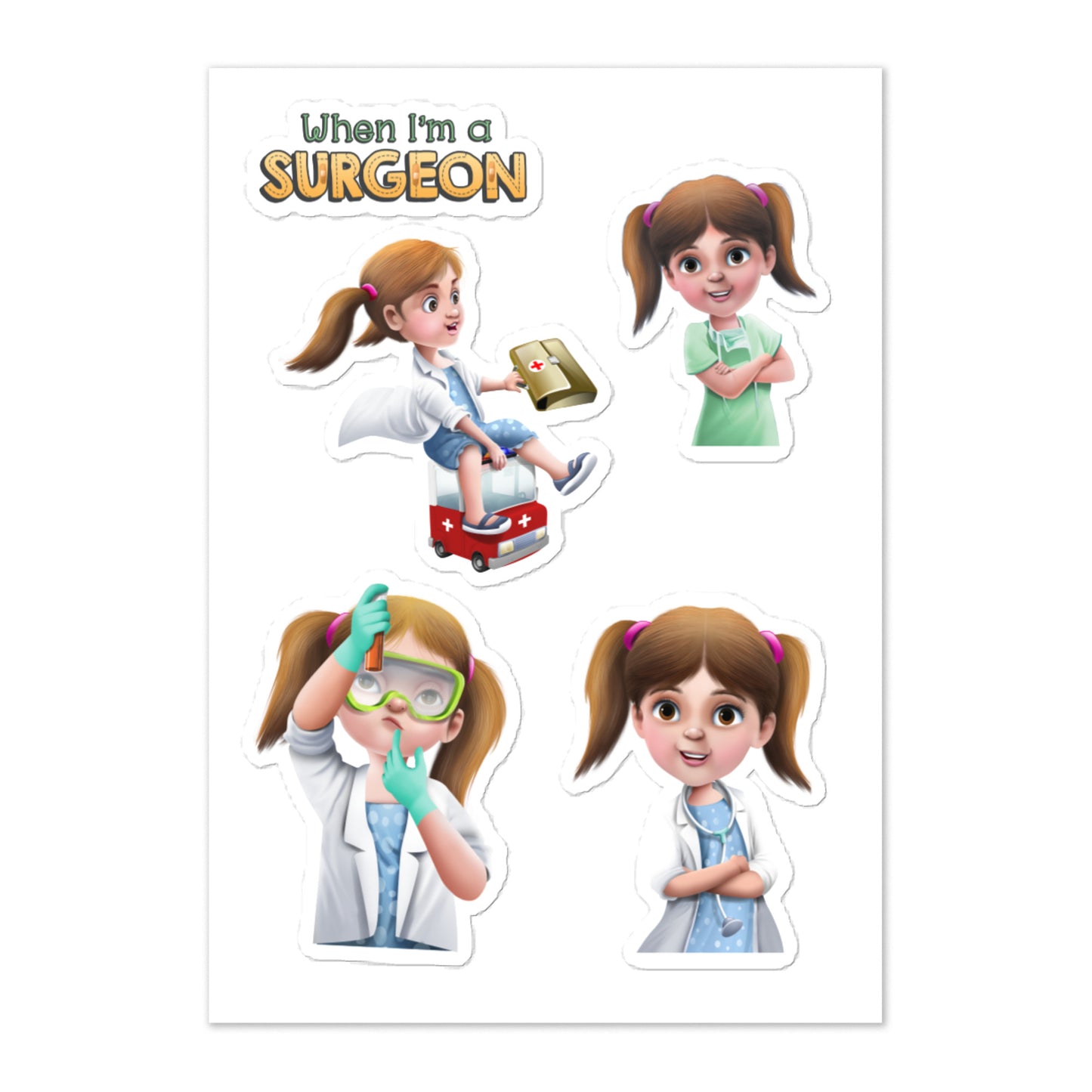 cute surgeon popular attractive long lasting stickers