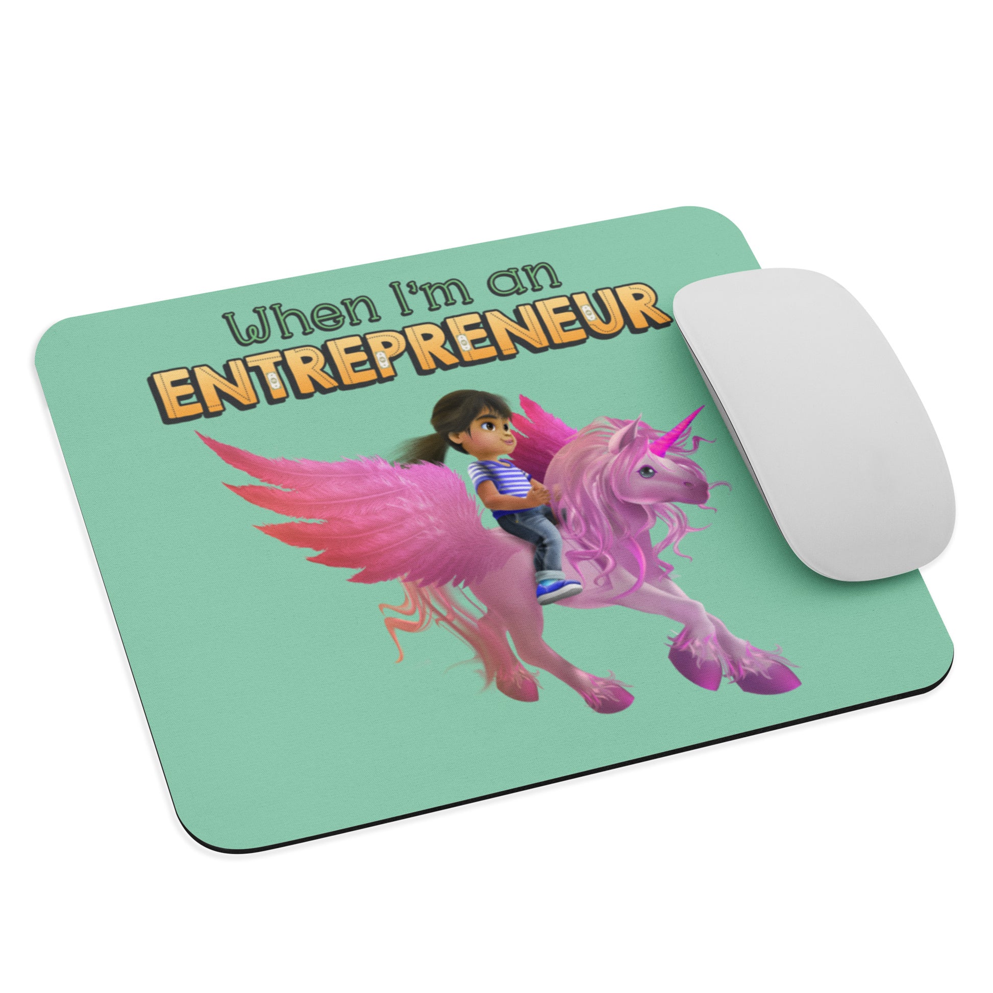 Best-selling CEO girl boss When I'm an Entrepreneur Unicorn Mouse Pad
