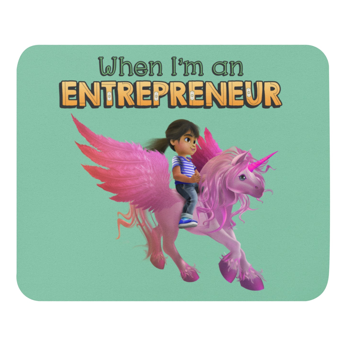 Best-selling CEO girl boss When I'm an Entrepreneur Unicorn Mouse Pad