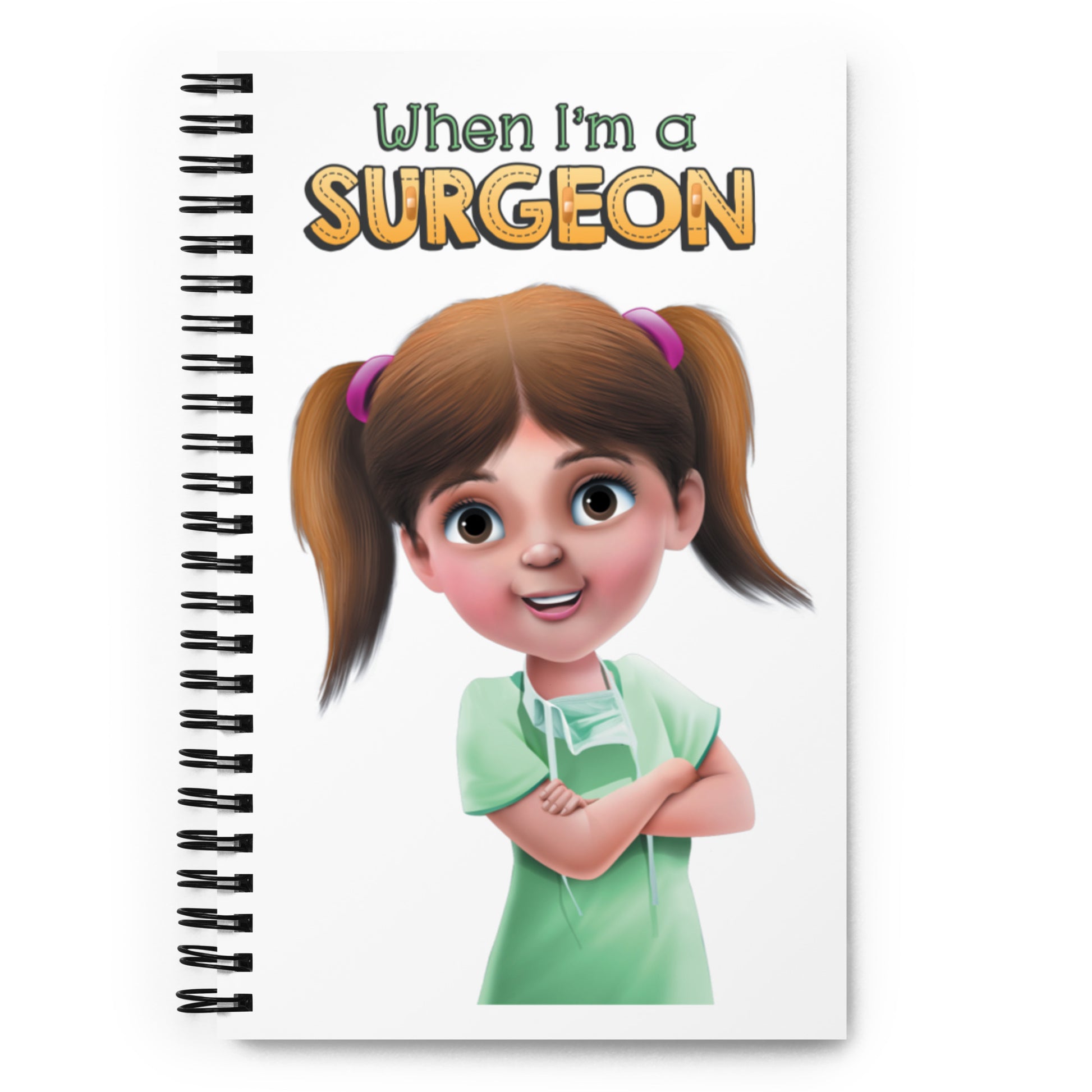 The best, cute, fun 140 page spiral notebook for a doctor or future surgeon.