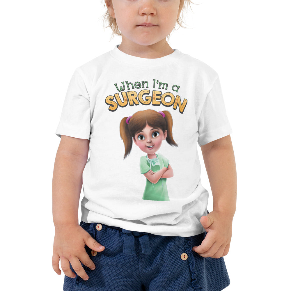 cute surgeon doctor toddler 100% cotton t-shirt