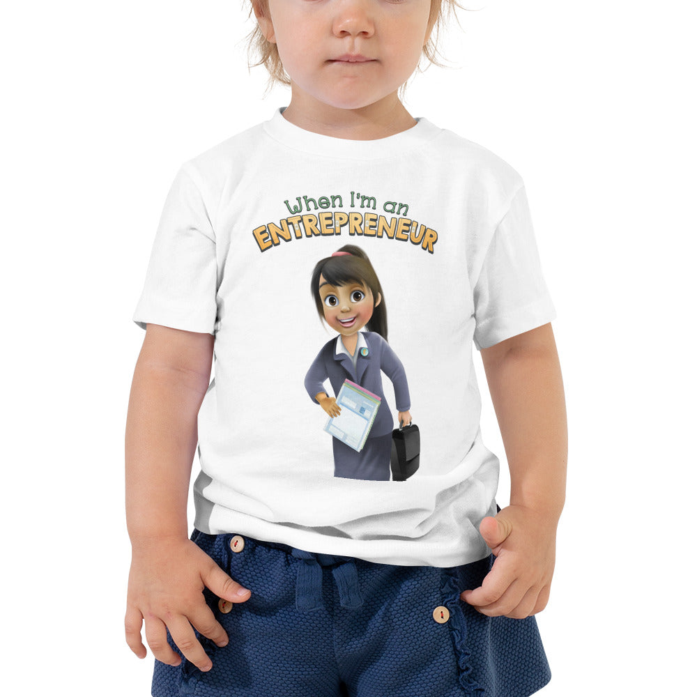 cute entrepreneur business girl boss toddler 100% cotton T-shirt