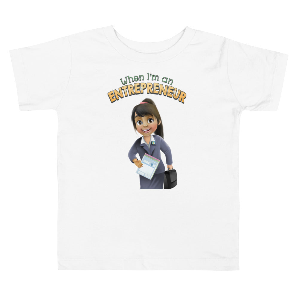 cute entrepreneur business girl boss toddler 100% cotton T-shirt
