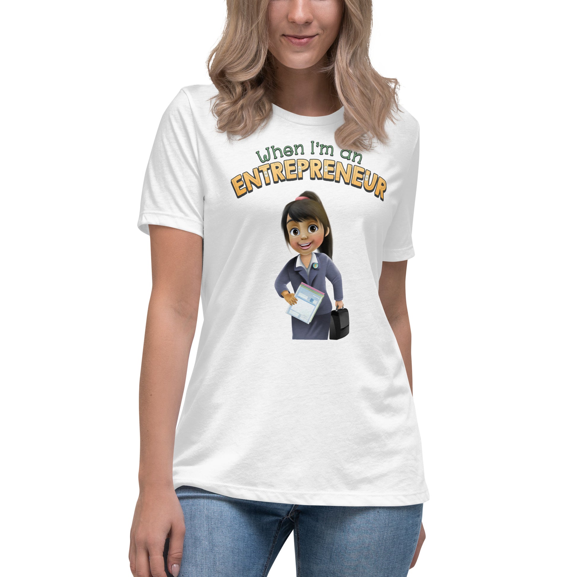 cute entrepreneur business girl boss women's 100% cotton T-shirt