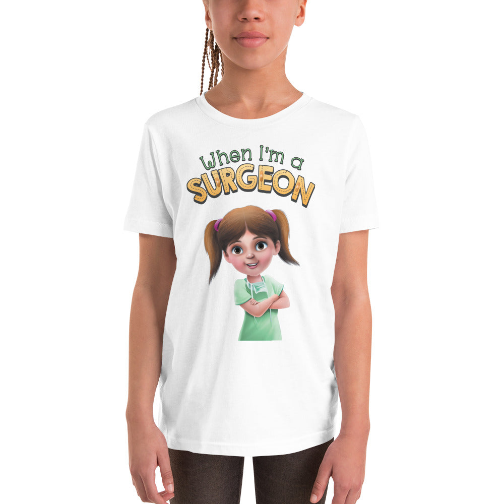 cute surgeon doctor girls 100% cotton t-shirt