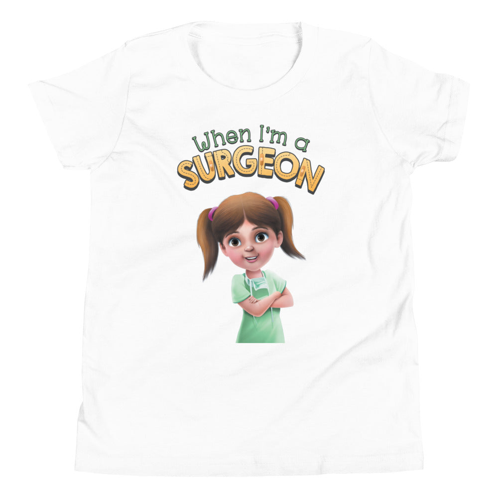 cute surgeon doctor girls 100% cotton t-shirt